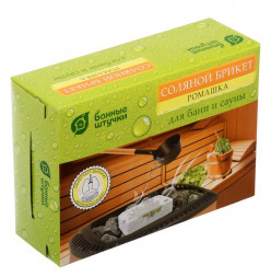 Банные принадлежности БАННЫЕ ШТУЧКИ 32401 Соляной брикет с травами "Ромашка", 1300 г для бани и сауны