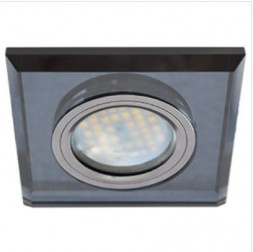 СВЕТИЛЬНИКИ ВСТРАИВАЕМЫЕ ECOLA FB1651EFF MR16 DL1651 GU5.3 GLASS Черный/Черный хром