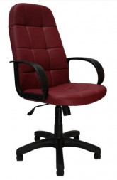 Кресло компьютерное ЯрКресло Кресло Кр45 ТГ ПЛАСТ ЭКО8 (экокожа бордо)