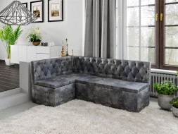 BONMEBEL Скамья угловая со спальным местом Квадро тип 1 Классик исп.2 - венге/ТК темно-серая (3 кор.)