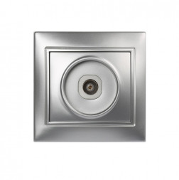 Розетка SMARTBUY (SBE-01s-S1-TV) Венера, 1-местная, серебро