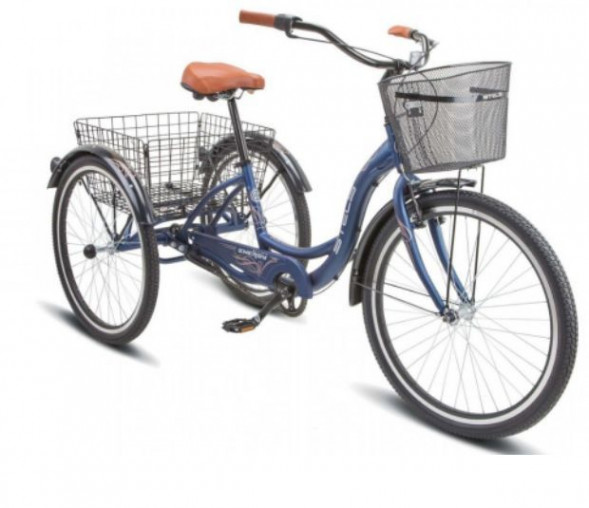 Велосипед STELS Energy-III 26&quot; K010*LU098804*LU092456 *16&quot; Синий/золотой (1+1)корзина