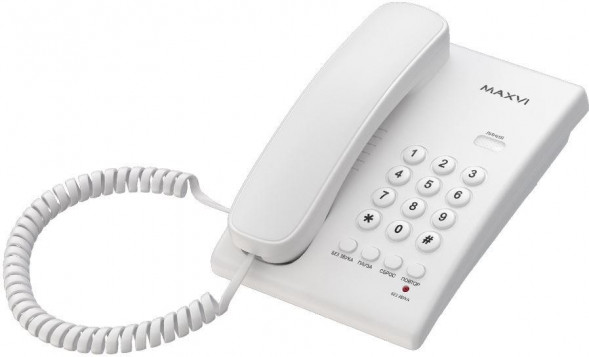Телефон проводной MAXVI CS-02 white