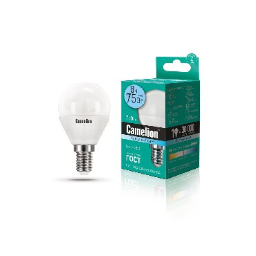 Лампа светодиодная CAMELION (12393) LED8-G45/845/E14/4500К