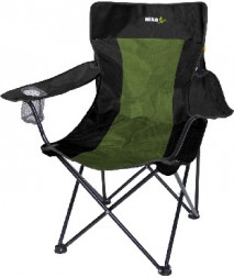 Стул походный NIKA Премиум 5 складной с подлокотниками черный/хаки ПСП5/ЧХ