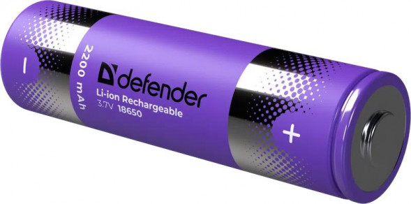 Аккумулятор DEFENDER (56701) 18650-1BL 2200 mAh Li-ion, блистер, 1 шт