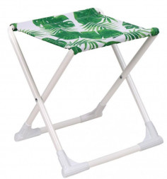 Стул складной NIKAПС+/1 с тропическими листьями светлый
