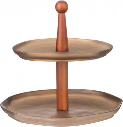 Ваза BRONCO 474-181 BRONZE двухярусная 24,5*20,5см