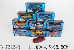 Игрушка NO NAME Машинка инерционная металл. 11х4,5х5,5 см &quot;СМЕЛЫЙ ГОНЩИК-2&quot; (10 видов микс,в коробке) 1722243 156553