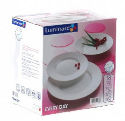 Набор столовый LUMINARC ДИРЕКТОР БЕЛЫЙ (ЭВРИДЕЙ) столовый наб. 18 предметов Q9318