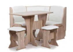 Кухонный уголок БИТЕЛ Кухонный уголок НАРЦИСС ОДНОТОН. ДУБ СОНОМА/Борнео милк