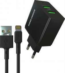 СЗУ MORE CHOICE (4610196409875) NC11i СЗУ 2USB 2.4A для Lightning 8-pin Black