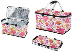 Термосумка ECOS Термосумка складная с алюминиевым каркасом CB-7046-1 с принтом цветы 107061
