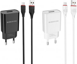 СЗУ BOROFONE (6931474702135) для micro USB BA20Am Black