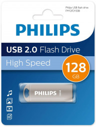 Флеш накопитель PHILIPS IRON 2.0 128Gb серебристый (FM12FD150B/97)