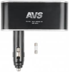 AVS Разветвитель прикуривателя 12/24 (на 3 выхода+USB) CS312U