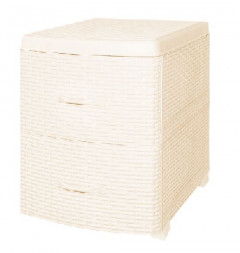 Комод VIOLET Комод-тумба "Ротанг" 2-х секц. (слоновая кость) 35526