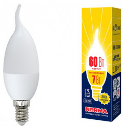 ЭЛЕКТРИКА VOLPE LED-CW37-7W/NW/E14/FR/NR картон