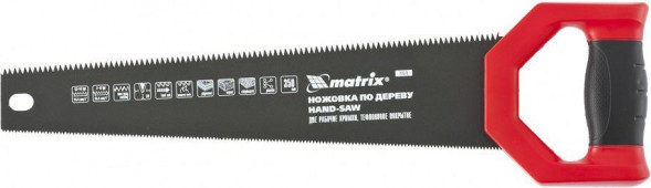 Ножовка MATRIX Ножовка по дереву UNIVERSAL, 350 мм, две рабочие кромки 13-14 TPI и 7-8 TPI, тефлоновое покрытие
