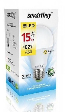 Светодиодная лампа SMARTBUY (SBL-A60-15-60K-E27) 15W/6000/E27