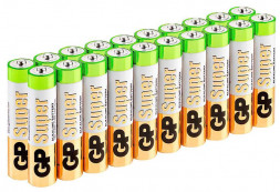 Элементы питания GP LR03 (24A-B20 ) SUPER ALKALINE 24А ААA - 20 шт.