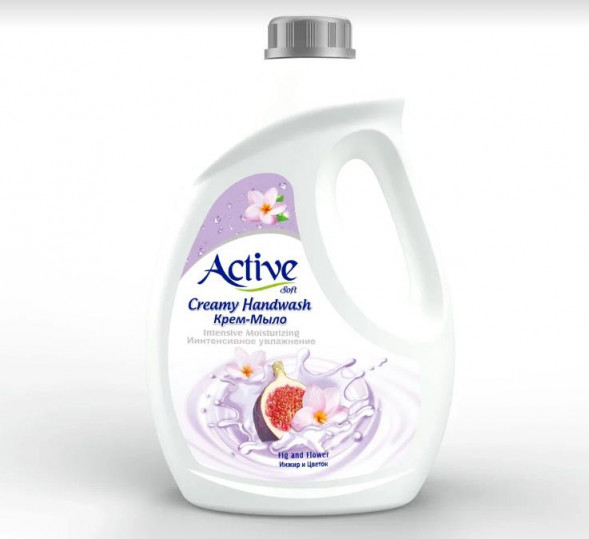 Жидкое крем-мыло ACTIVE Жидкое крем-мыло с витамином B5 Инжир , 2000 мл, Purple (511801646)