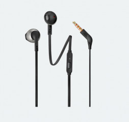Наушники вкладыши проводные JBL TUNE 205 BLACK (JBLT205BLK) [ПИ]