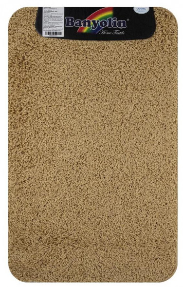 Коврик САНАКС 10301 Коврик в ванную SHAGGY ECO одинарный, КОФЕ с МОЛОКОМ, 50х 80 см, 100% полиэстер, ворс 20 мм