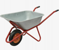 Тачка строительная MASTER Тачка строительная 1-кол.WB5009М1/100 (14/23/37/22) MASTER 200кг, оранжевая КФ (синий квадрат) 13016