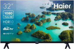 Телевизор HAIER 32" Smart TV S2, FULL HD, черный, СМАРТ ТВ, Android TV