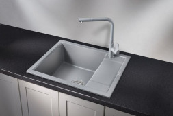 Мойка кухонная GRANULA GR-6002 АЛЮМИНИУМ кварц