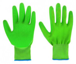 Перчатки с латексным полуобливом INBLOOM Перчатки с латексным полуобливом, нейлон, р.9, 25см, 64г 180-003