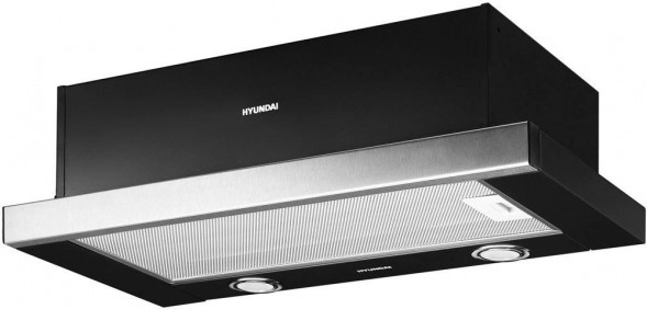 Вытяжка встраиваемая HYUNDAI HBH 6232 IX нержавеющая сталь/черный управление: кнопочное