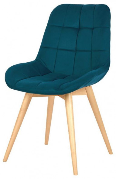 Стул обеденный POLINI Home Verona SD, темно-бирюзовый - натуральный (2 кор.)