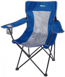Стул походный NIKA Премиум 5 складной с подлокотниками синий/серый ПСП5/СС