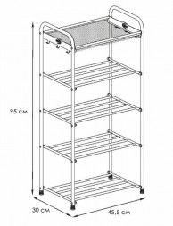 Подставка для обуви ЗМИ Подставка для обуви &quot;Альфа 15&quot;, черный (ПДОА15 Ч)