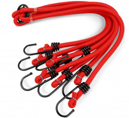 Стяжка груза AVS TL-04 резинка крепления 80 см x 8 мм, 4 шт "ПАУК" (метал.крючки) (A78427S)