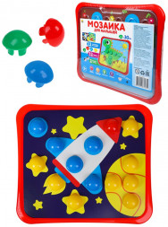 Игрушка РЫЖИЙ КОТ Серия &quot;Мозайкин для малышей&quot;. Мозаика 12 картинок в плёнке (32 фишки + 2 глазок) М-7165 171252