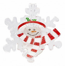 Шары и украшения NEON-NIGHT (501-021) Фигура светодиодная на присоске Снежинка со снеговиком
