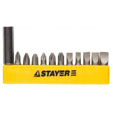 Набор бит STAYER MASTER 2609-H12_z01 набор бит в держателе (уп.10шт)