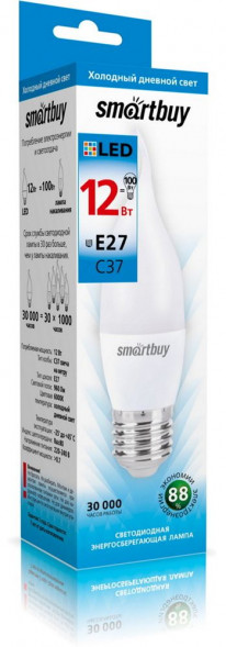 Лампа SMARTBUY (SBL-C37Can-12-60K-E27) 12W/6000/E27