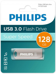 Флеш накопитель PHILIPS IRON 3.0 128Gb серебристый (FM12FD165B/97)
