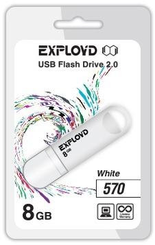 USB флэш-накопитель EXPLOYD 8GB-570-белый