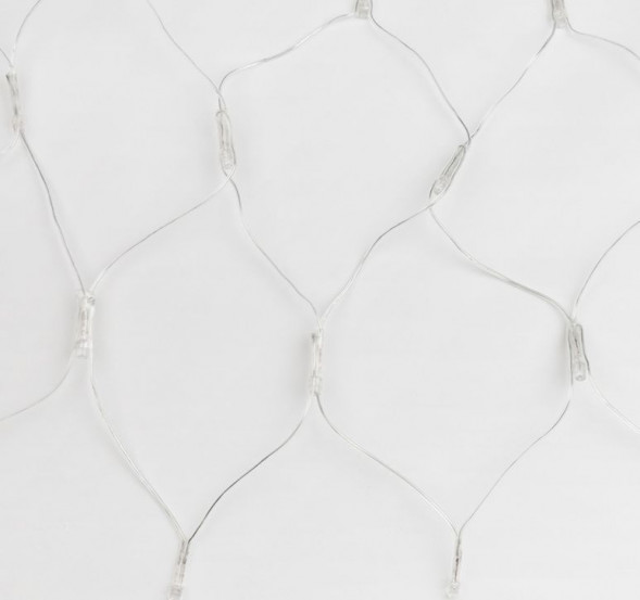 Гирлянда UNIEL (UL-00005489) ULD-N1815-180/DTA WARM WHITE IP20 Сетка светодиодная с контроллером, 1,8х1,5м. 180 светодиодов. Теплый белый свет. Провод прозрачн