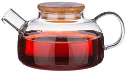 Чайник заварочный AGNESS 250-119 NATIVE с бамбуковой крышкой 600мл
