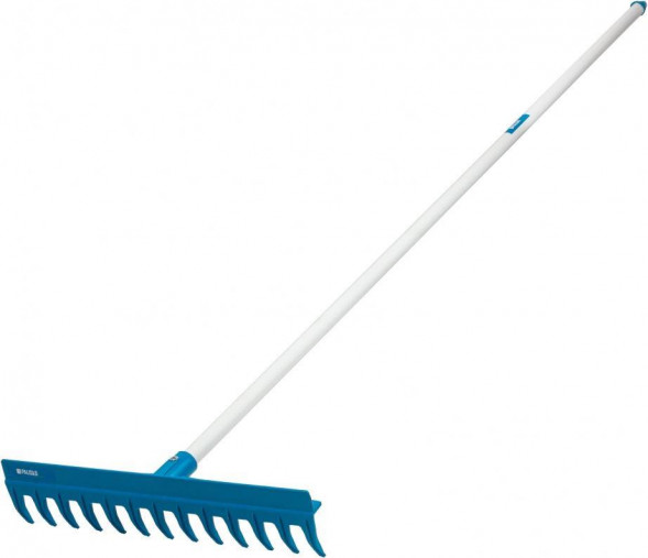 Грабли PALISAD Грабли пластиковые, 430 мм, 13 прямых зубьев, усиленные, металлический черенок, Luxe,