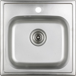 Мойка врезная GOTA ROCIO 283224 Мойка врезная 0,8мм 480*480мм. гл.18см. вып. 3 1/2 глянцевая, с сифоном 0,8/180 (5)