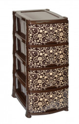 Комод VIOLET ЭЛЕГАНТ темный 4-х секц. 035272