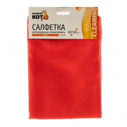 Салфетка РЫЖИЙ КОТ Салфетка из микрофибры CM-06 Замша, размер: 40х40см (280103)