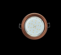 встраиваемый светильник ECOLA FP53H4ECB GX53 H4 Черненая медь